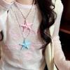 Long-style String Necklace with Zhuhai Star Pendant for Women, New Summer Beach Vacation Style Collar Chain Accessory