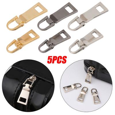 5pcs Replacement Detachable Zipper Repair Kit Zipper Slider Metal Zip Metal Zipper Head Zipper Pull