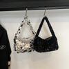 New Fashion Niche Design Sequined Pillow Bag Portable Shoulder Trendy Women's Bag