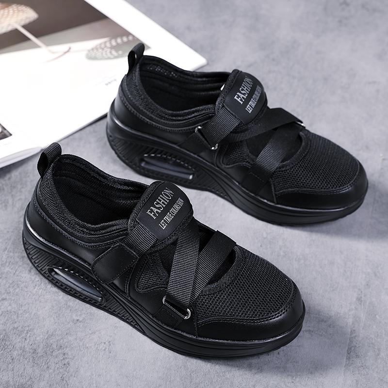 Shoe Buckle Rocking Shoes Air Cushion Casual Sports Shoes Breathable Walking Shoes Mom Shoes Elderly Shoes