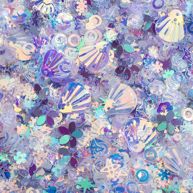 10G Glitter Sequin 1-16mm Pvc Flat Loose Sequins Women DIY Accessory Sewing Wedding Crafts Garment Decoration