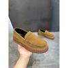 Men's Shoes, Spring and Autumn New Matte Leather One-pedal Versatile Thick-soled Men's Doudou Shoes Bc