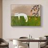 Lilang Minimalist Lazy Cat Canvas Wall Art