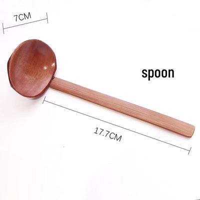 Cuillère à soupe en bois à long manche Wutuo