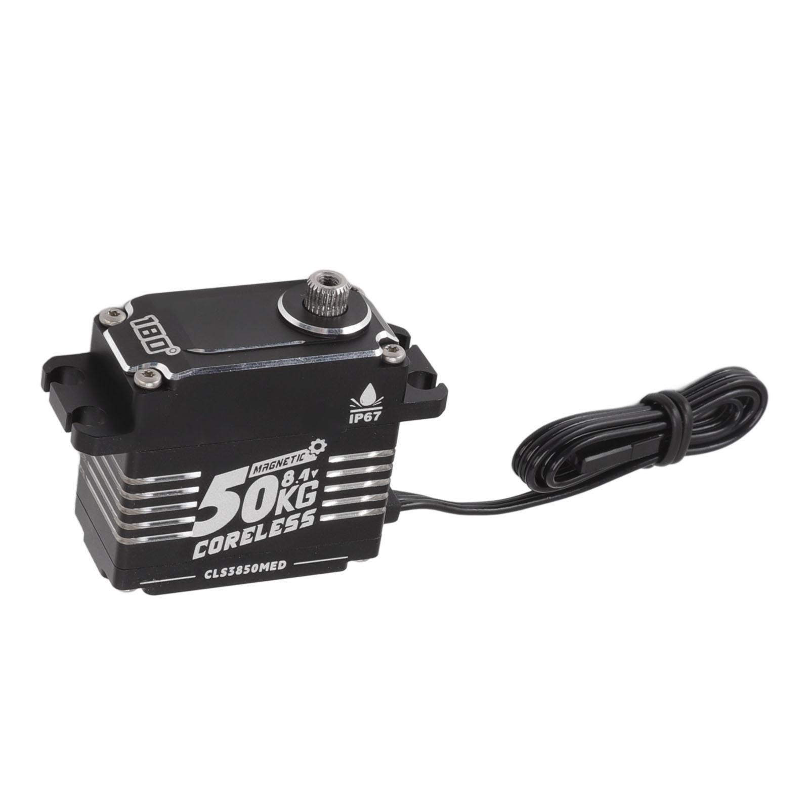 

FLASH HOBBY Coreless Servo High Torsion 50KG Programmable Waterproof RC Gear Steering Servo for Robot 180 degrees (+ 5 360°