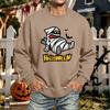 Men's Halloween Printed Long Sleeve T-Shirt Unisex Crewneck Casual Sports Top