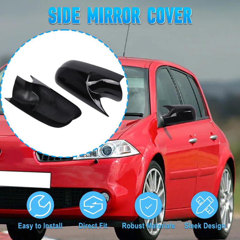 Car Exterior Side Rearview Mirror Cover Trim for RENAULT MEGANE II 2002-2008 SCENIC II 2003-2009 8200217947 8200246786