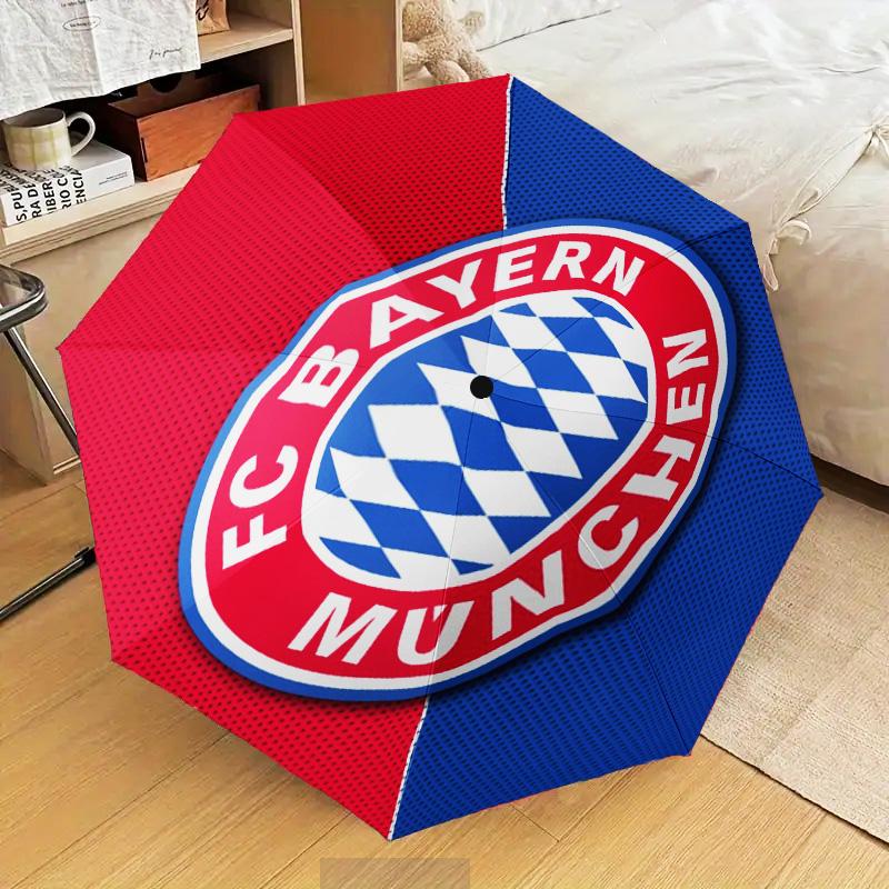 1PC FC Bayern München Printed Umbrella Folding Umbrella, Automatic Umbrella 8-Frame for Travel, Camping Fan Gifts Christmas Gifts