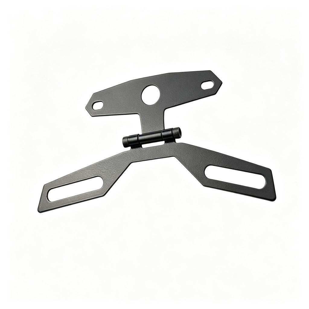 Metal License Plate Bracket Black for Motorcycle Electric Vehicle