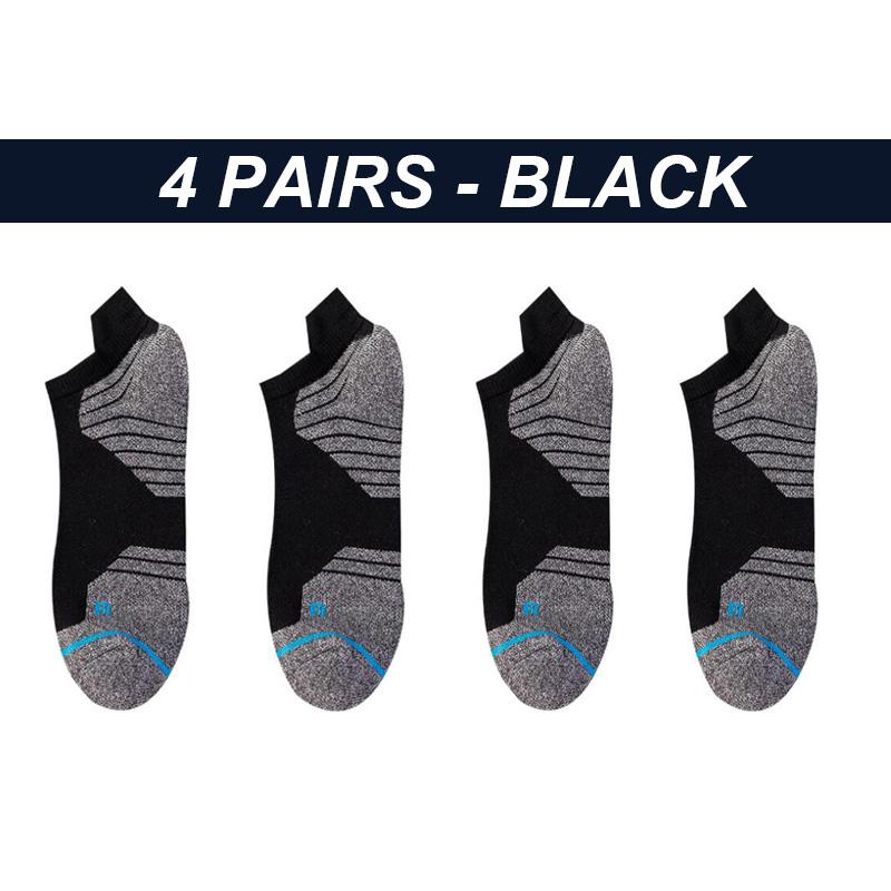 4 Pairs Hohe Qualität männer Sport Socken Neue Handtuch Unten Boot Socken Outdoor Atmungs Basketball Männlich kurze röhre Socken