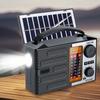 Full Band AM/FM/SW Radio Solar Radio Handle Radio with LED Flashlight and Bluetooth Speaker for Outdoor Camping and Emergency
