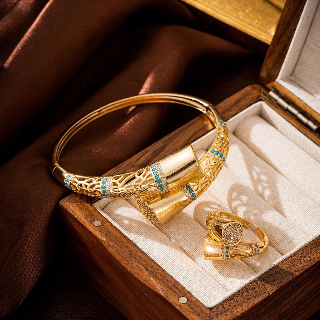 Irregular Hollow Design Women's Bracelet Ring for Weddings