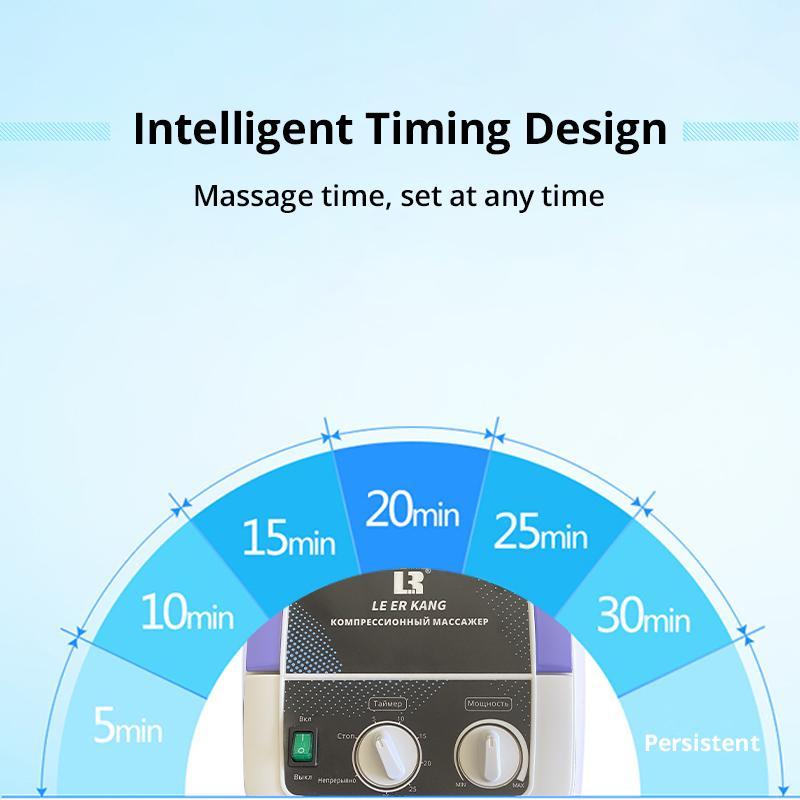 Home Portable Electric Air Compression Massager 6 Chamber for Leg Arm Waist Foot Lymphatic Drainage Massager Blood Circulation