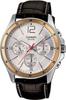 CASIO Men's Quartz Watch with Leather Strap - MTP-1374L-7A, Overseas Model