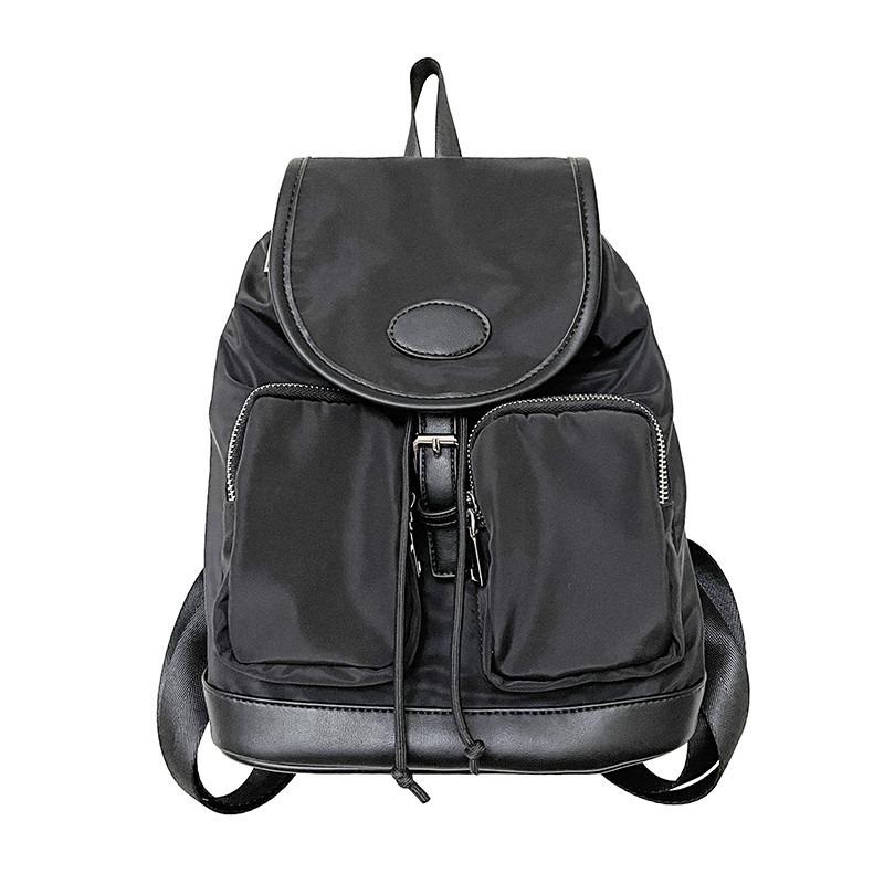 Casual Backpack Logo Bag Fashion Bag Large Capacity Nylon Splicing Backpack Women