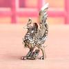 Elegant Antique Brasses Phoenixes Sculpture Spreading Wing with Auspicious Cloud Base Chinese Mythologies Bird Ornament Gift
