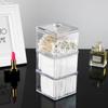 1/2/3 Transparente Aufbewahrungsbox für Wattestäbchen Make-up-Organizer Acryl-Aufbewahrungsbox Wattestäbchen Kosmetikbox Aufbewahrung für Badezimmer Schlafzimmer
