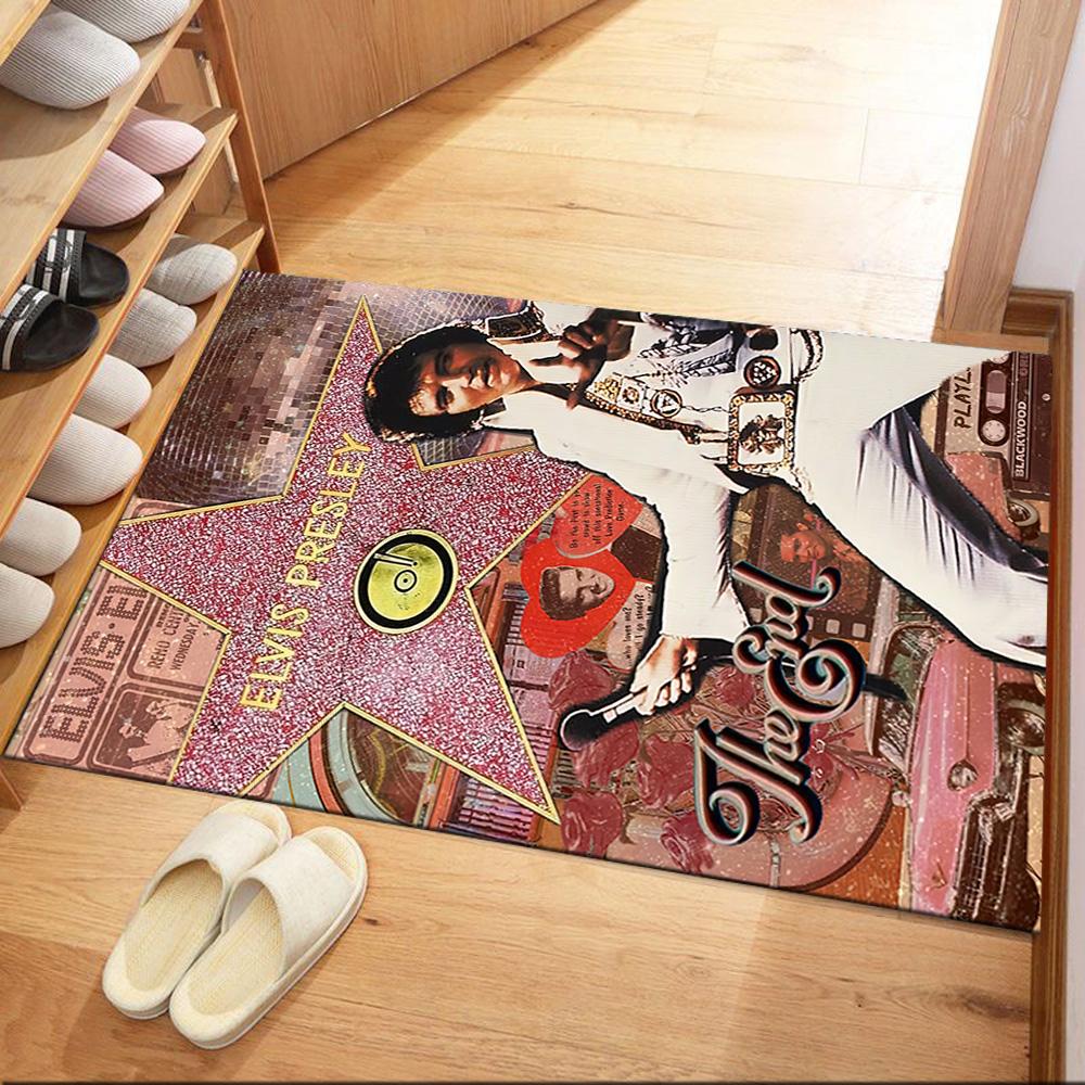 Elvis Floor Mat Design For Study Room Foyer Game Room Playrooms Antislip Rug Office Home Decor Best For Christmas