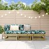 Vidaxl 3-Cz. Garden Furniture Set, Impregnated Pine Wood