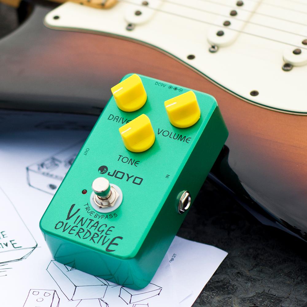 JOYO JF-01 Vintage Overdrive Gitarrenpedal Erzeugt warmen milden sanften Obertöne Overdrive-Pedal mit Sustain-Effekt