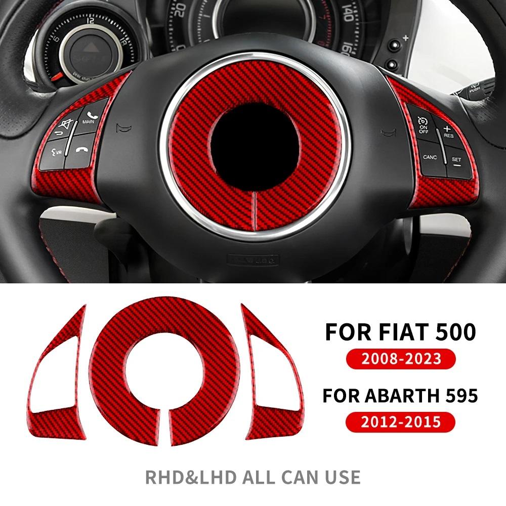 Real Soft Carbon Fiber Sticker For Fiat 500 Abarth 595 2012-2016 2017 2018 2019 2020 2021 2022 2024 Abarth 695 2017-2024 AC Trim.