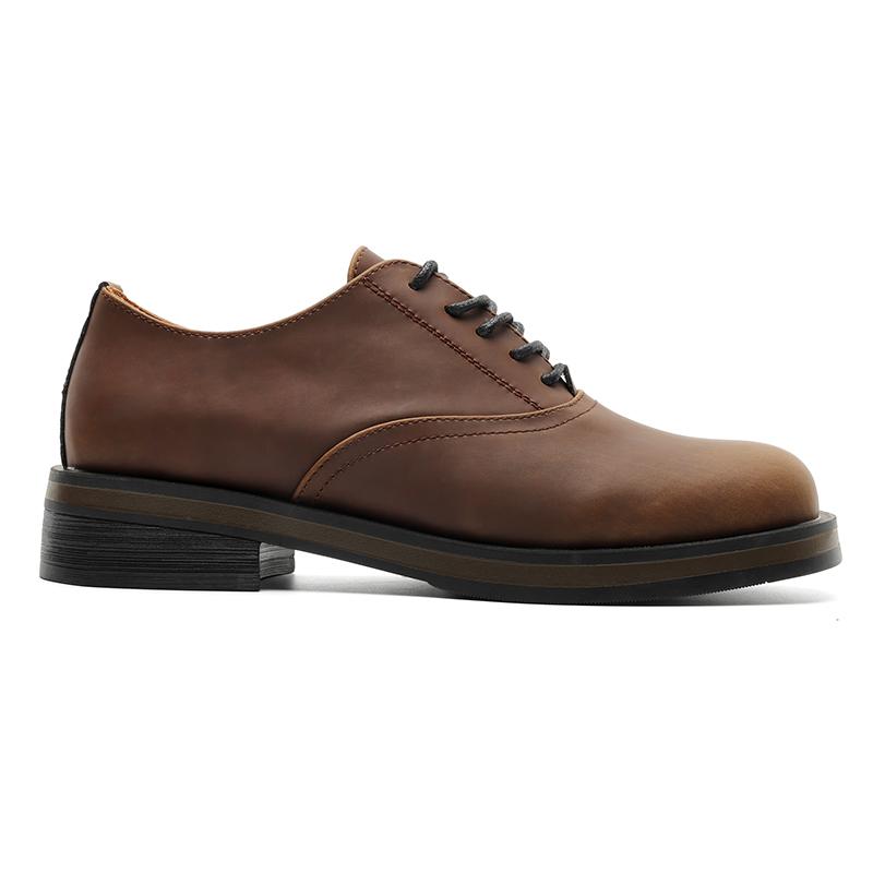 Anti Velvet Retro Men's Shoes Summer British Style Fashionable Big Head Design Business Formal Thick Sole Versatile Casual Shoes