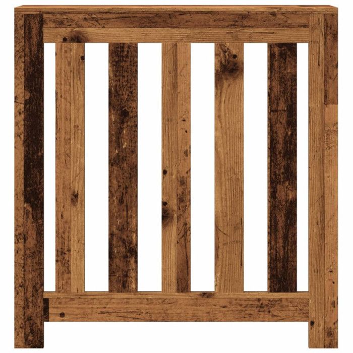 Cache radiateur vieux bois 78x20x82 cm bois d ingénierie