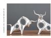 Light Luxury Abstract Cow Figurine: Wealth-Attracting Decor for Living Room, Wine Cabinet, or Office – Elegant Opening Gift