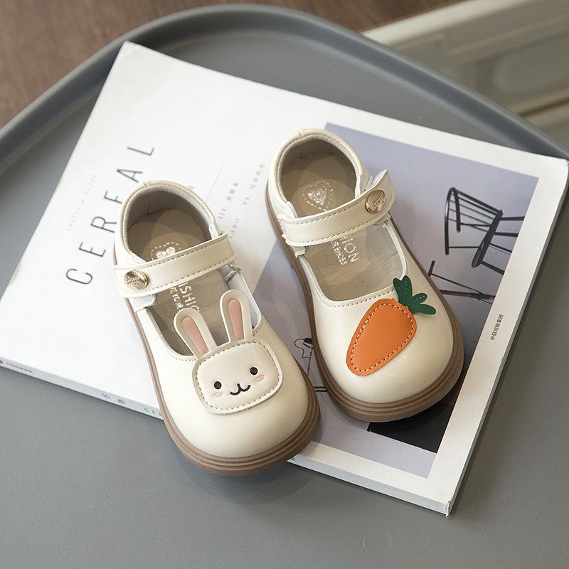 Mädchen Lederschuhe Frühling und Herbst neue Cartoon Prinzessin Schuhe rutschfest Baby Mädchen Schuhe Klettverschluss kleines Mädchen Klassenkamerad