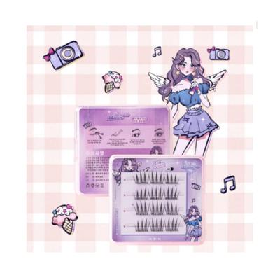 Sevenmoon 3-Second Natural and Quick No-Glue Needed 3D False Eyelash Set for Travel, 9-11mm