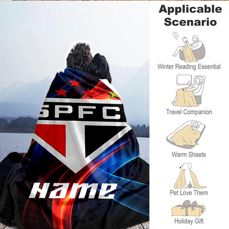 Custom Name SPFC Team Spirit Blanket Lightweight Ideal Bedding Blanket Perfect for Travel, Camping, Living Rooms, Sofas, Christmas Gift