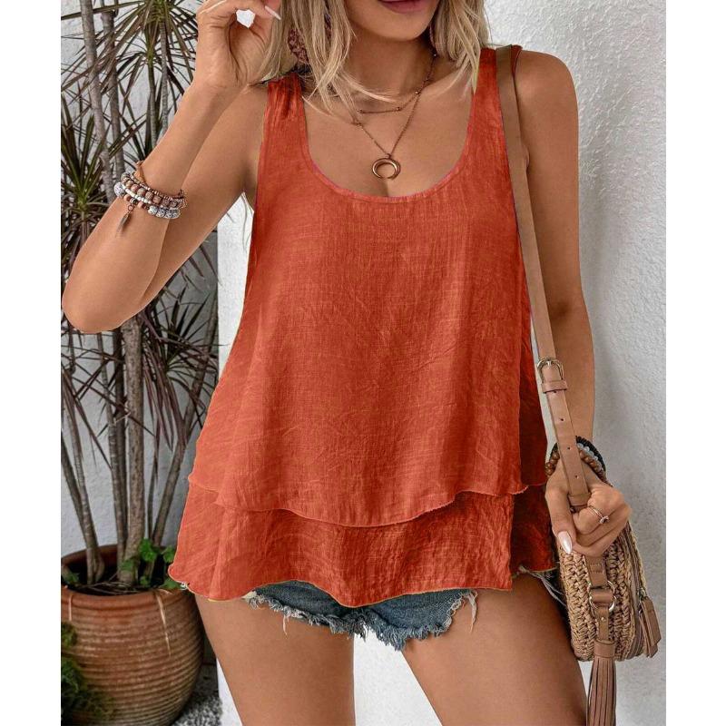 

Женская майка-футляр без рукавов с двухслойным принтом Cake Swing Tail XL оранжевый