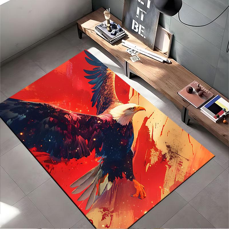 Fiery Eagle Flying Design Suitable As a Non-slip Mat for the Living Room or Bedroom Sofa