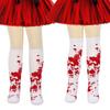 Halloween Bloody Stockings Thigh High Stocking Knee Highs Socks for Halloween Cosplay Party Printed Long Tube Socks