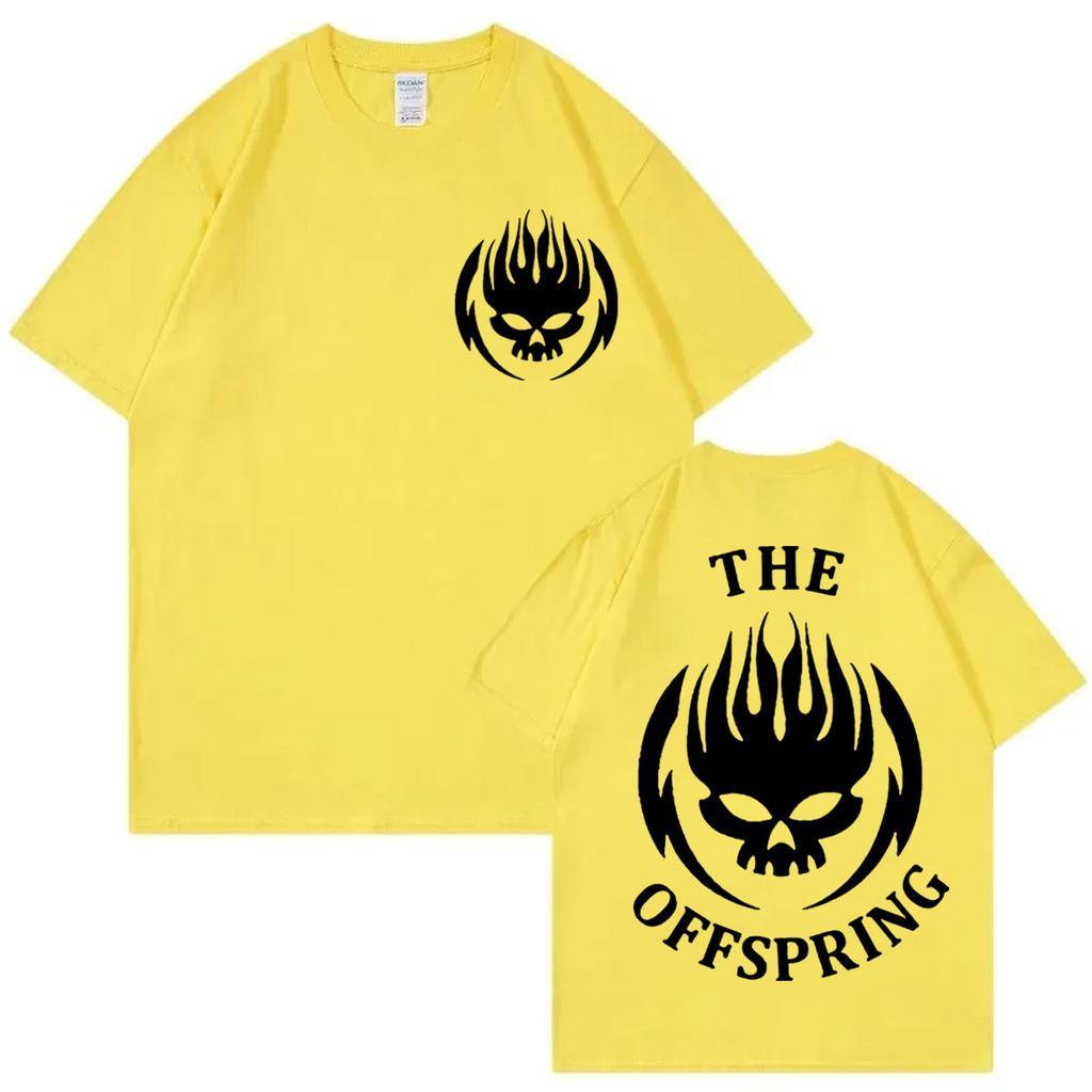 Punk Rock Band The Offspring Logo Print T-shirt Men's Women's Fashion Casual Short Sleeve T-shirts 100% Cotton Oversized T Shirt