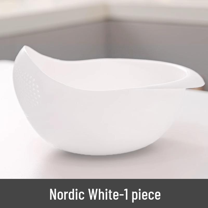 Non-Leak Rice Washing Sieve and Fruit Basket - Fine Mesh Basin for Kitchen Use