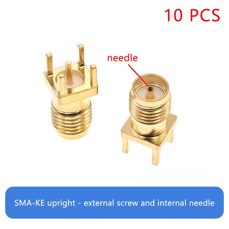 

21 Style 10Pcs Nut Edge Clip Straight Mount RF Connectors SMA Female Male Jack Solder Receptacle Female Bulkhead Crimp Connector