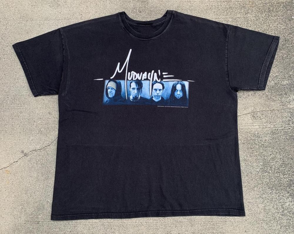 Винтажная хлопковая футболка унисекс Mudvayne Hard Core Band, размеры S-5XL, черная, классическая XL