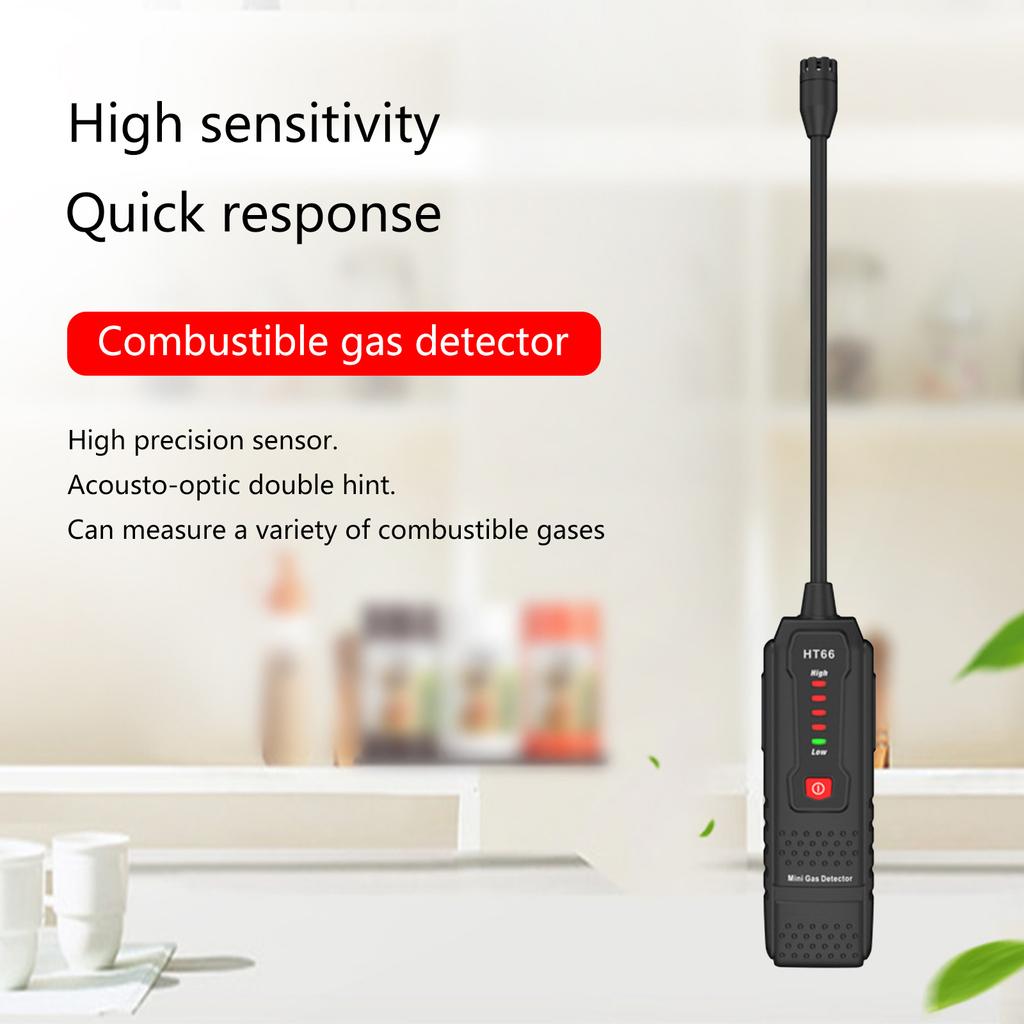50-1000PPM Gas Leak Tester Flammable Natural Methane Gas Sniffer with Audible Visual Alarm Battery Powered(NOT Included)