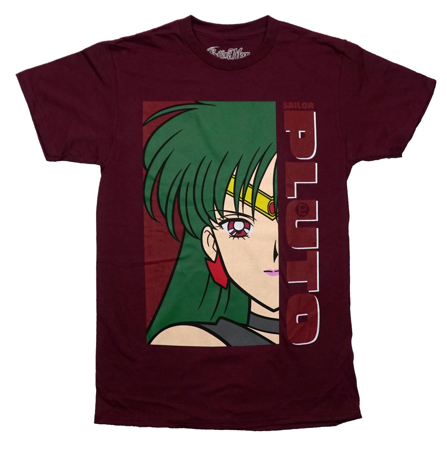 Sailor Moon New Adult T-Shirt -Sailor Pluto Large Face & Name Image S разноцветный
