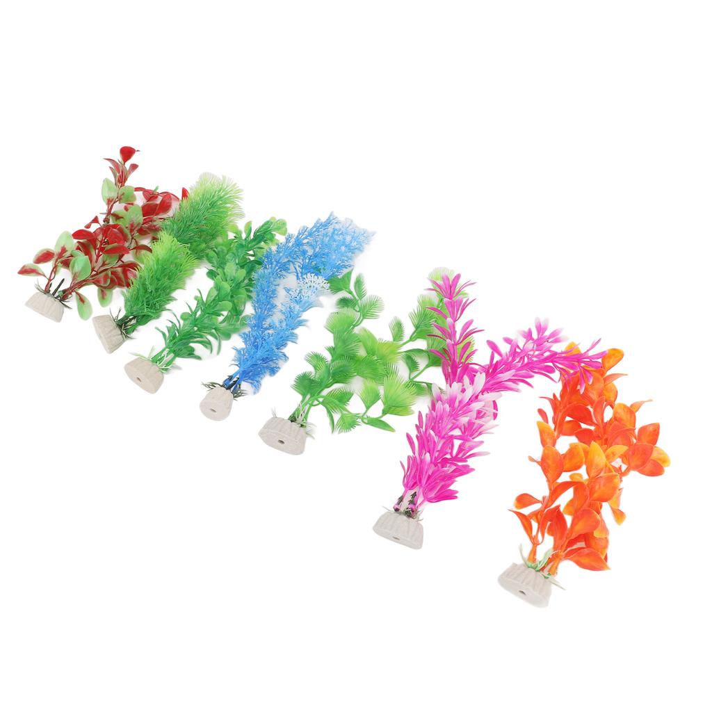 7Pcs Artificial   Plants Simulation Plastic Aquarium   Decoration for Aquarium