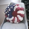 4th of July Patriotic Door Wreath Red Blue White Star Eagle Wooden Welcome Sign Wreath for Independence Day Memorial Day Home Wall Outdoor Indoor