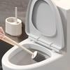Silicone Wall Mount Toilet Brush Set Quick Dry Drain Base Efficient Gap Cleaning for Bathroom Use