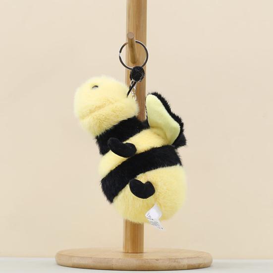 Cuddly Insect Plush Keychain Soft Stuffed Animal Keyring Emotional Support Toy for Stress Relief And Comfort Playful Cuddle Buddy for Kids