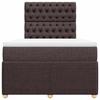 Cadre de lit avec matelas - Maison Exclusive - Marron foncé - 120x200 cm - Tissu &amp; ressorts ensachés
