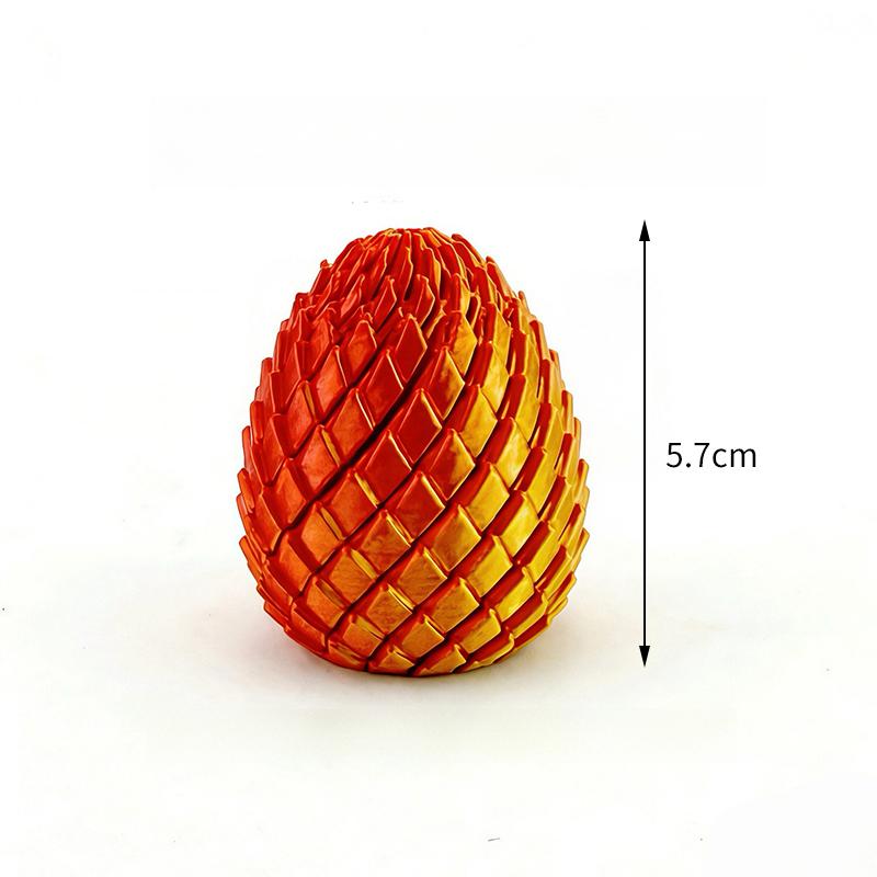 Uovo di Drago Giocattolo Decompressione Stampa 3D - Sfera Fidget Rotante Liscia Sollievo Ansia ADHD Giocattolo per Dita Eco-Sicuro per Bambini Adulti