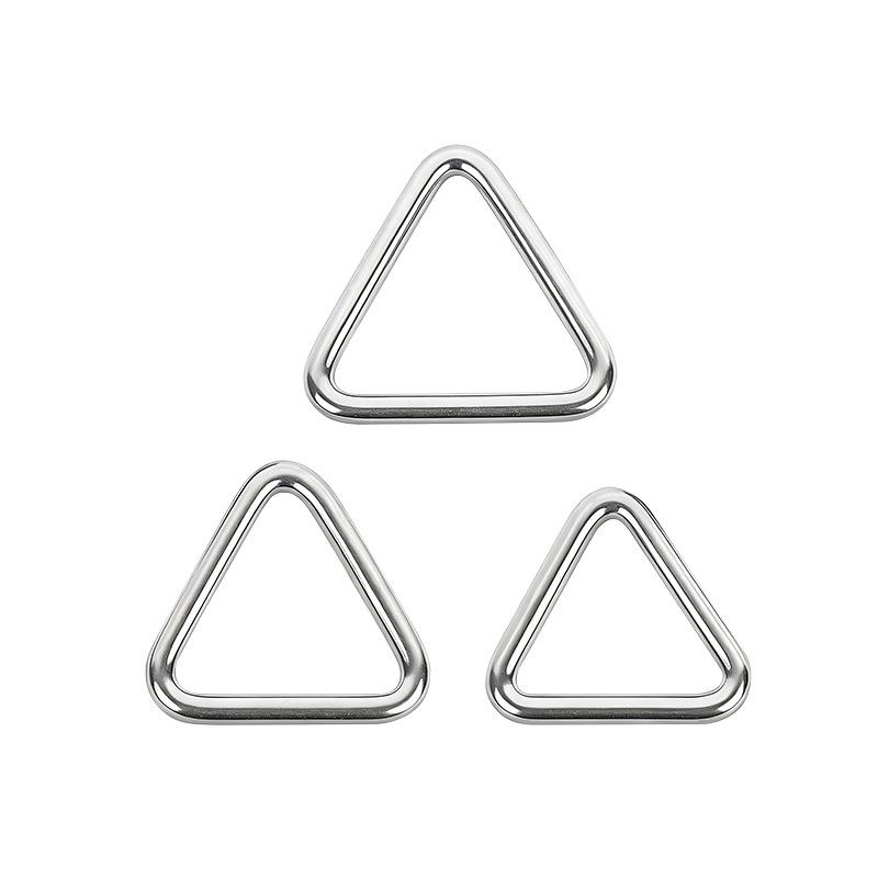 304 Stainless Steel Seamless Triangle Ring Buckle for Shoulder Straps and Chains