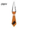 Halloween Cosplay Props Glitter Felt Tie, Skull Pumpkin Ghost Spider Bat Print Necktie Holiday Celebration Tie for Kids Adults, Adjustable Neck