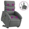 VidaXL Reclining Massage Chair Dark Grey Fabric, Lift Recliner, Recliner for People 3203991