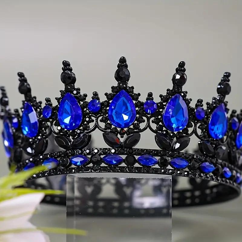 Luxury Bride Princess Crown Hair Accessories Banquet Photography Accessories Baroque Gorgeou Crystal Full Crown King Tiara Crown